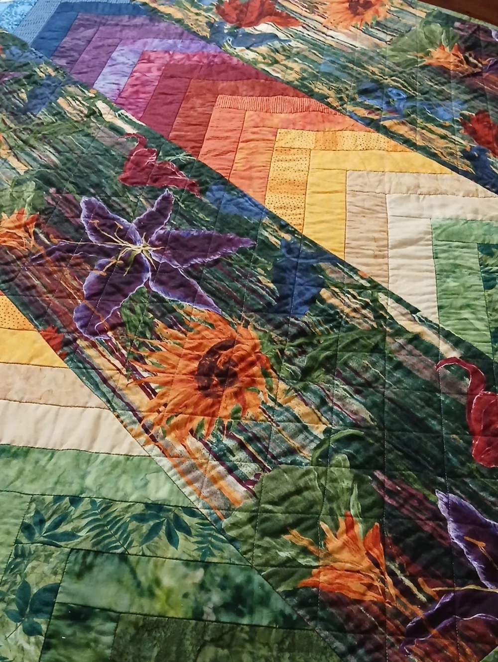 Handmade Floral Quilt